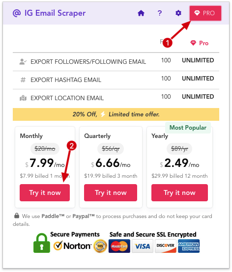 Xing Employees Export chrome extension subscribe pro